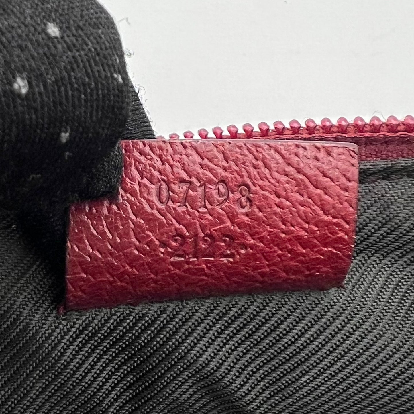 Gucci Beige Monogram Canvas and Pink Leather Boat Pochette