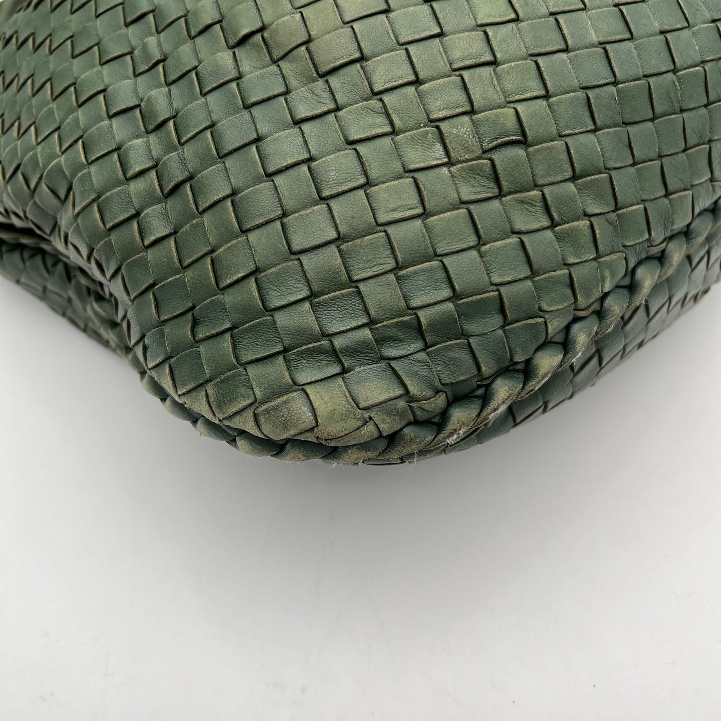 Bottega Veneta Green Intrecciato Circa 1990 Large Hobo Shoulder Bag