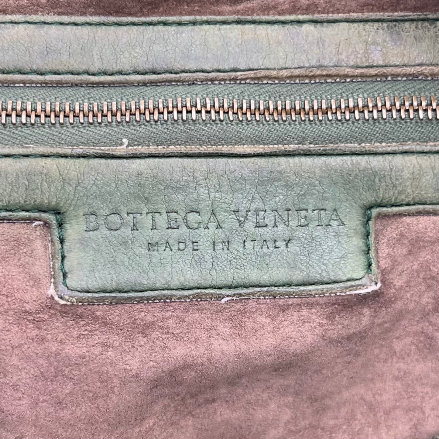 Bottega Veneta Green Intrecciato Circa 1990 Large Hobo Shoulder Bag