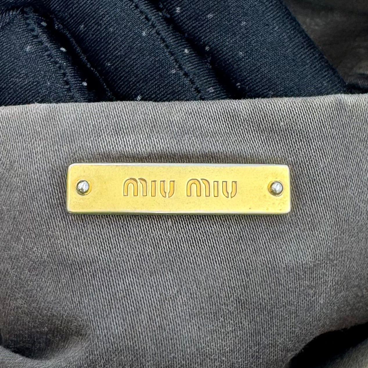 Miu Miu Beige Vitello Lux Bow Small Handbag GHW