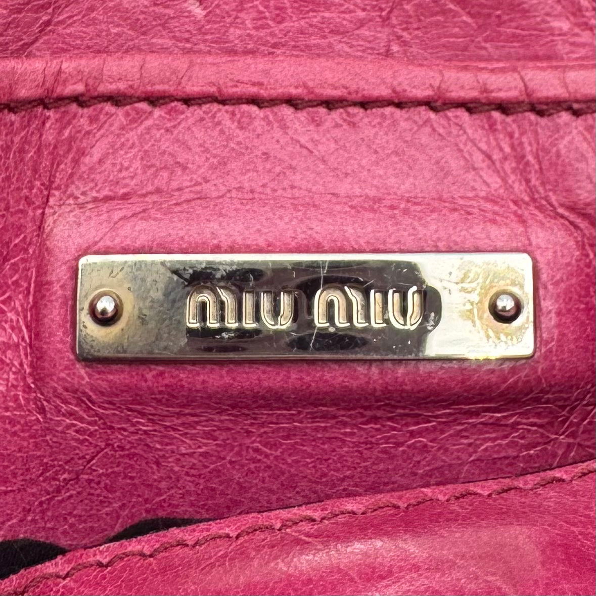 Miu Miu Pink Vitello Lux Box Pochette SHW