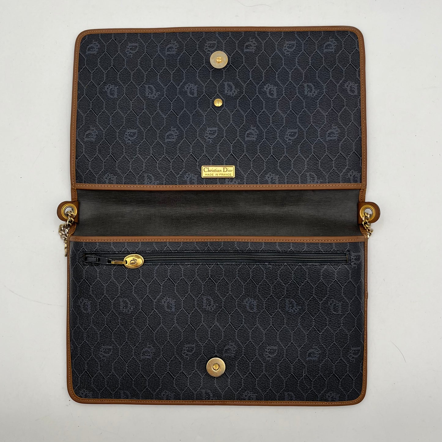Christian Dior Dark Honeycomb Full Flap Chain Bag