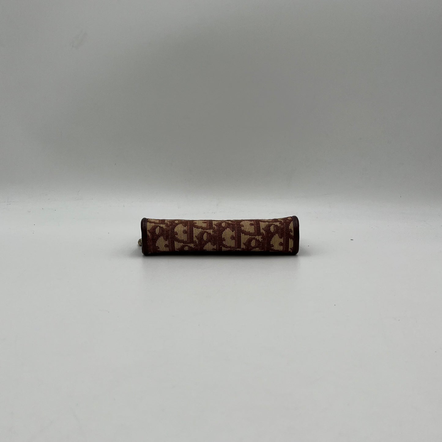 Christian Dior Burgundy Oblique Canvas Mini Clutch