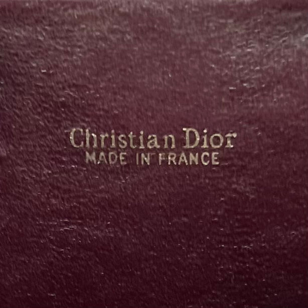 Christian Dior Burgundy Oblique Canvas Mini Clutch