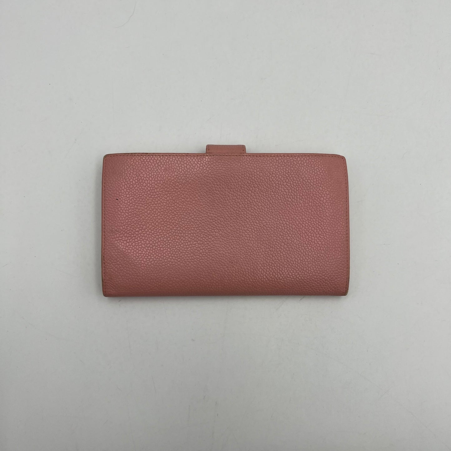 Chanel Pink Caviar CC Stitch Long Wallet