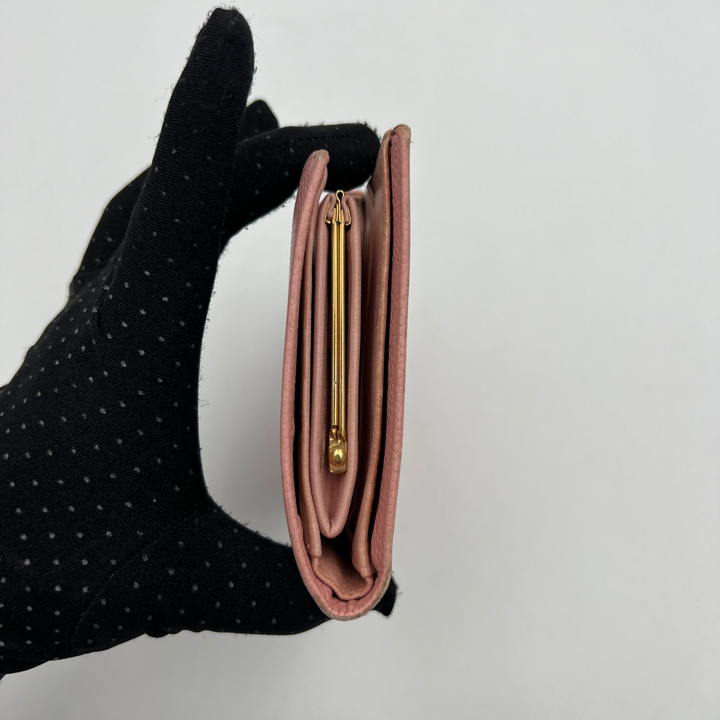 Chanel Pink Caviar CC Stitch Long Wallet