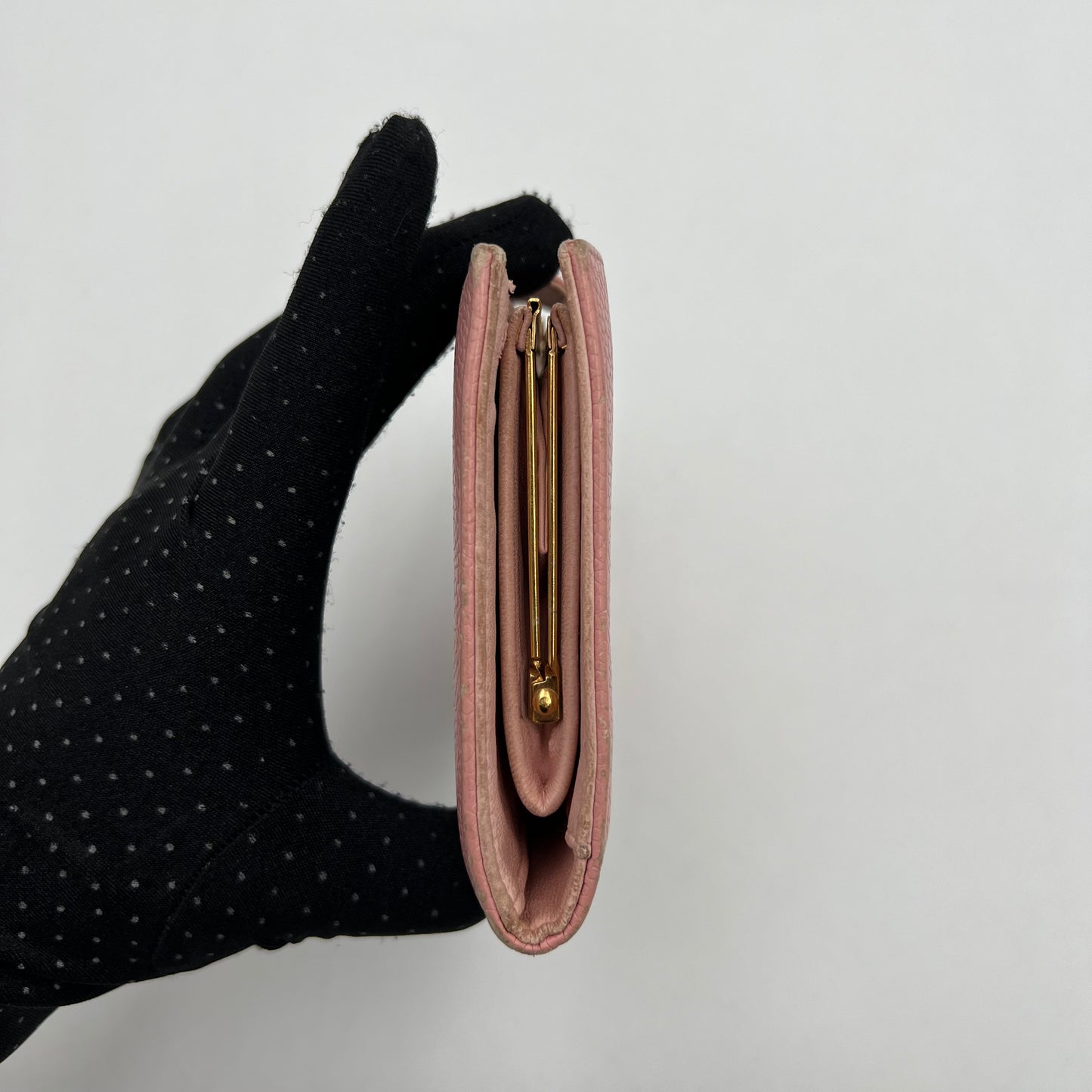 Chanel Pink Caviar CC Stitch Long Wallet