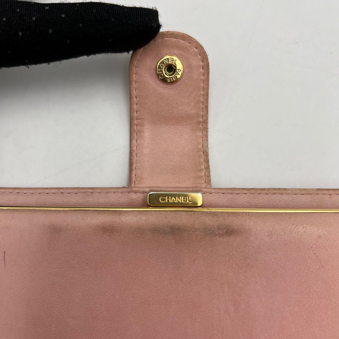 Chanel Pink Caviar CC Stitch Long Wallet