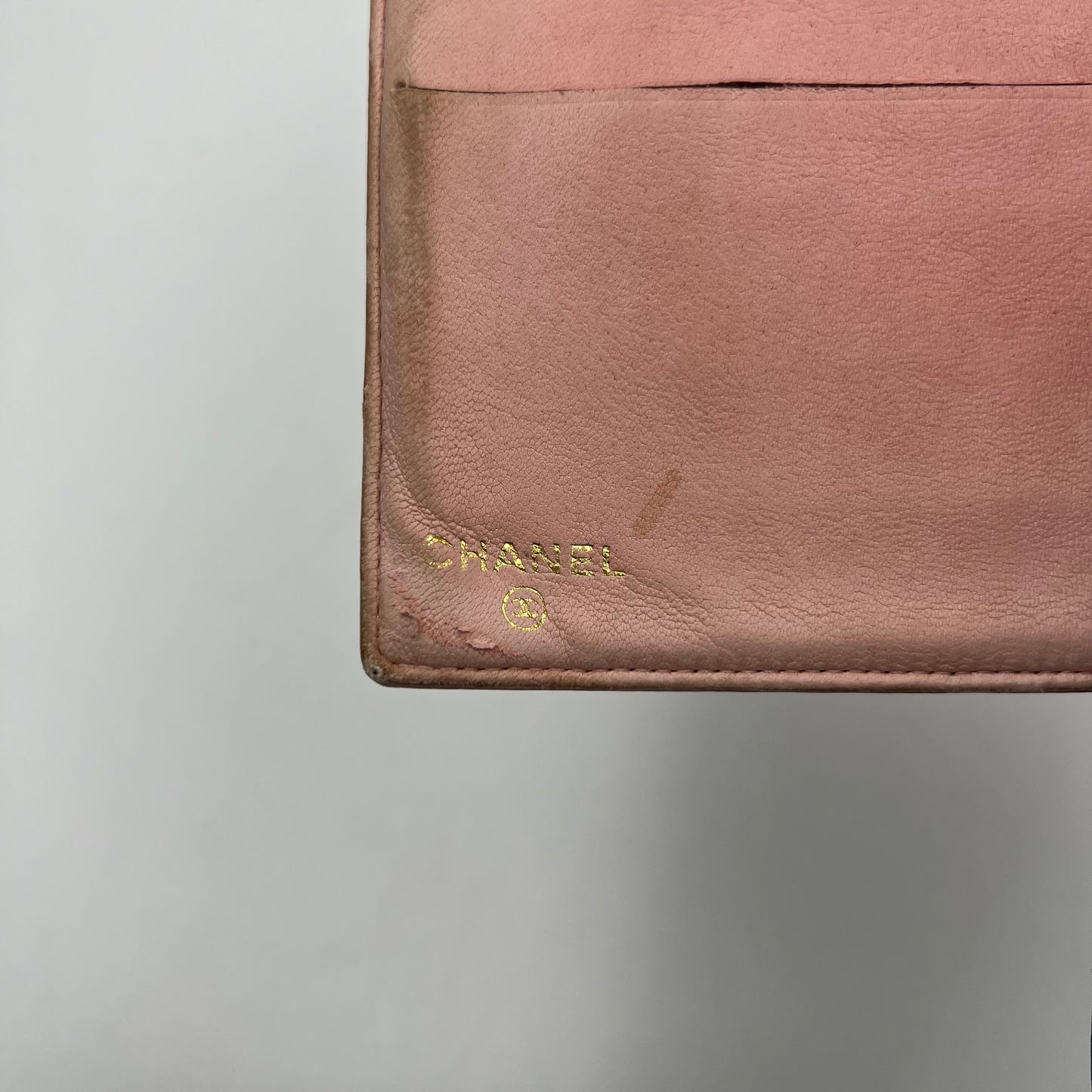 Chanel Pink Caviar CC Stitch Long Wallet