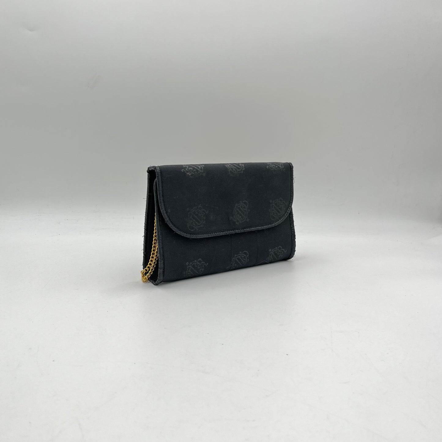 Christian Dior Black Vintage Logo Flap Chain Crossbody