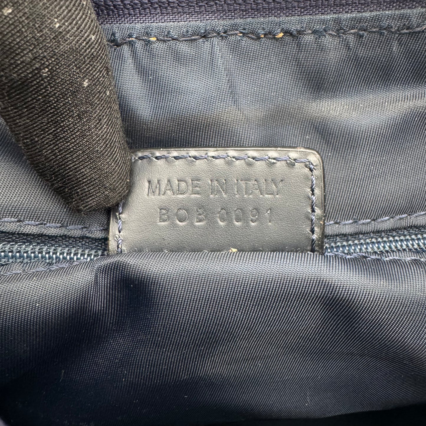 Christian Dior Blue Oblique Canvas Large Hobo Crossbody