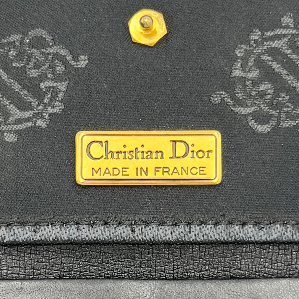 Christian Dior Black Vintage Logo Flap Chain Crossbody