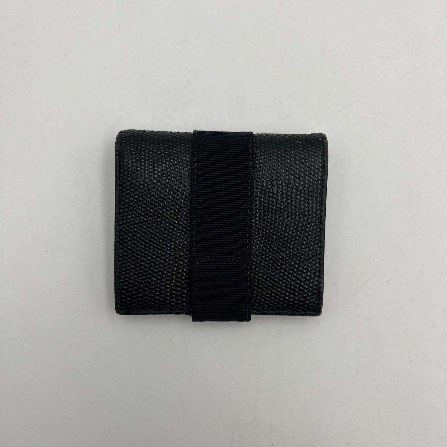 Salvatore Ferragamo Dark Blue Vara Short Bifold Wallet