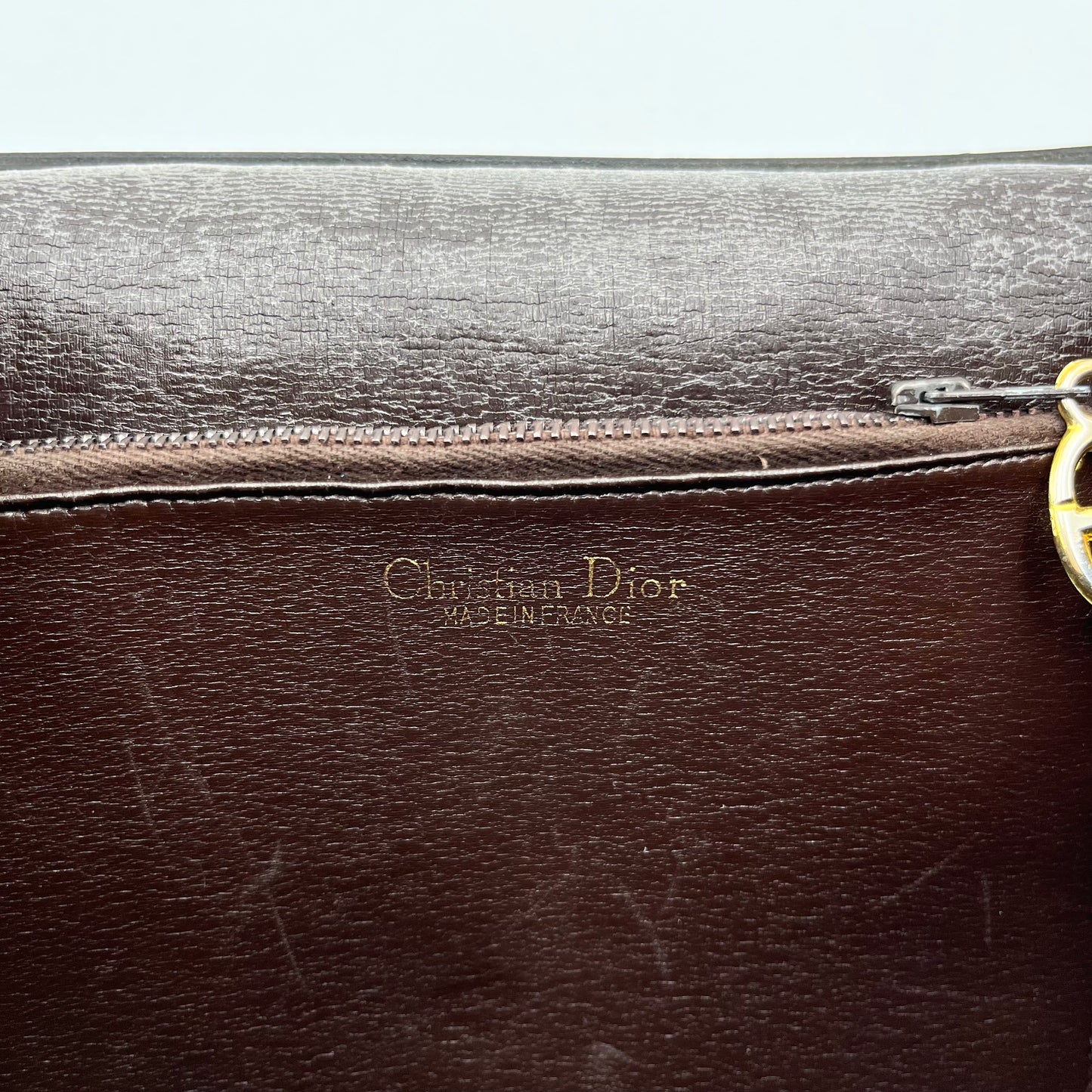 Christian Dior Vintage Brown Oblique Canvas Flap Shoulder Bag