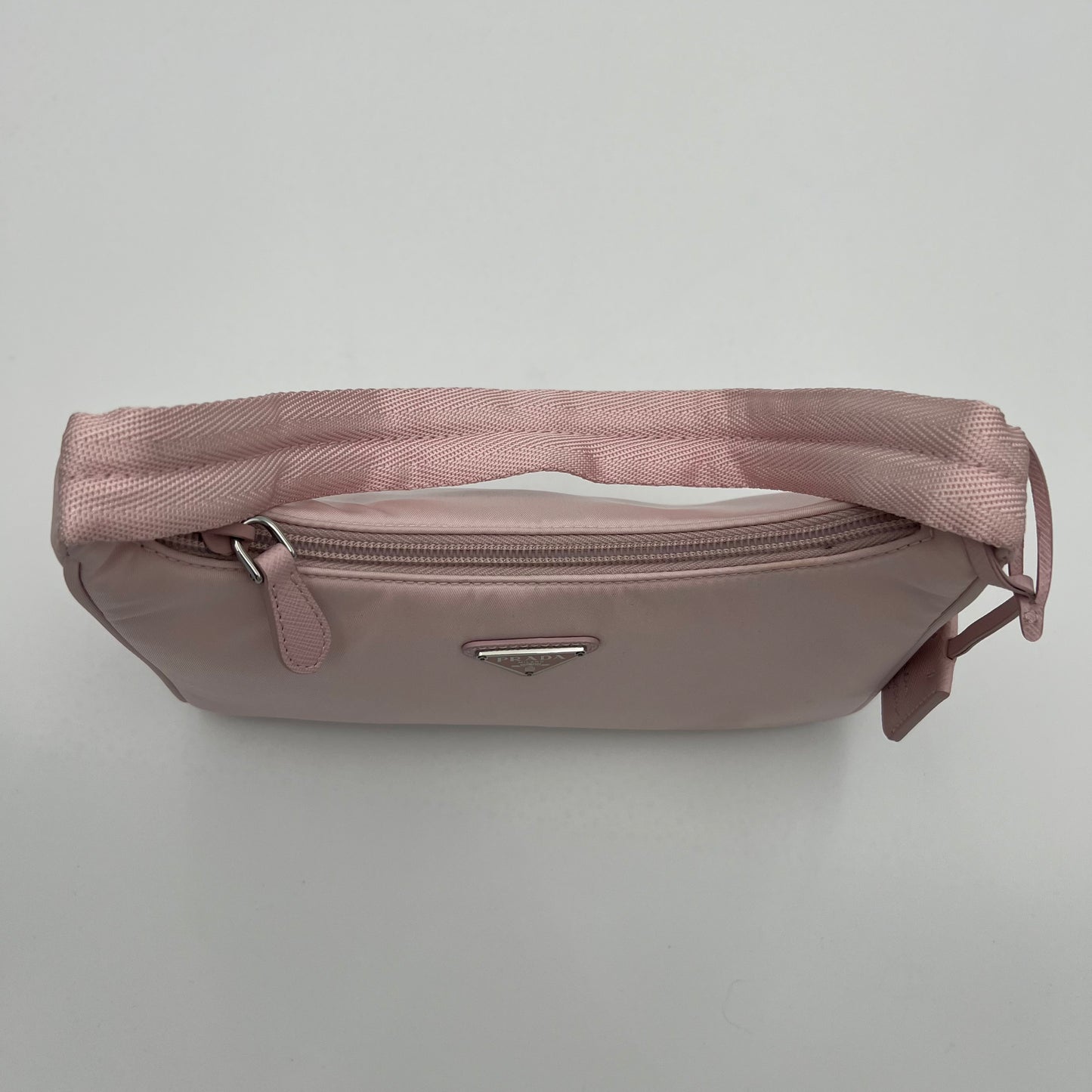 Prada Alabaster Pink Nylon Re-Edition 2000 Mini Hobo Bag