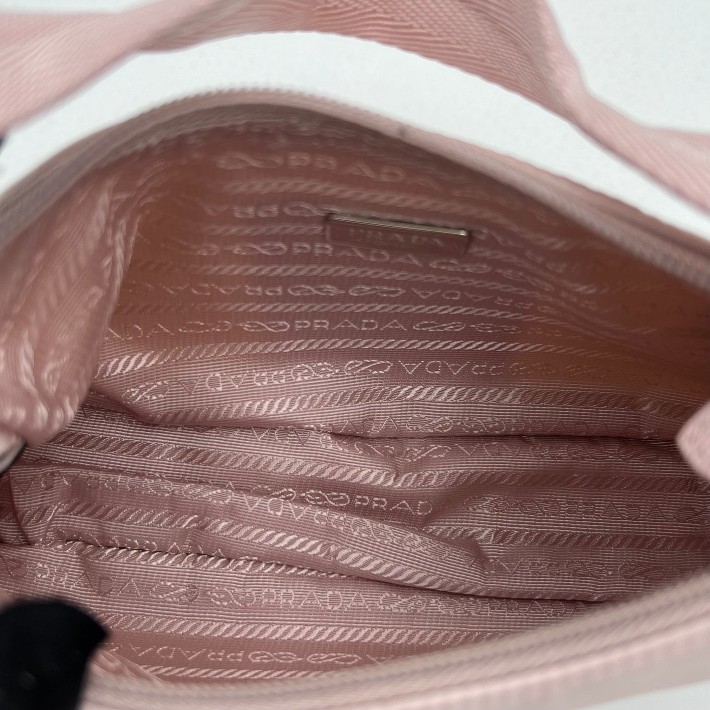 Prada Alabaster Pink Nylon Re-Edition 2000 Mini Hobo Bag