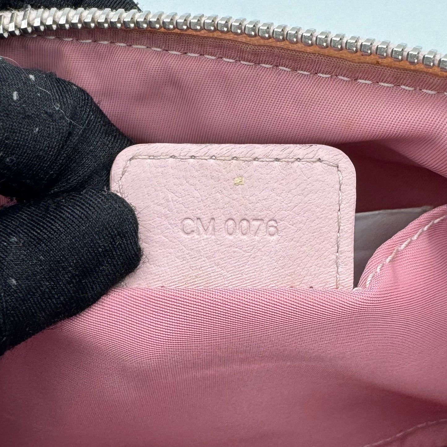 Christian Dior Pink Girly Romantique Trotter Coated Canvas and White Leather Shoulder Bag