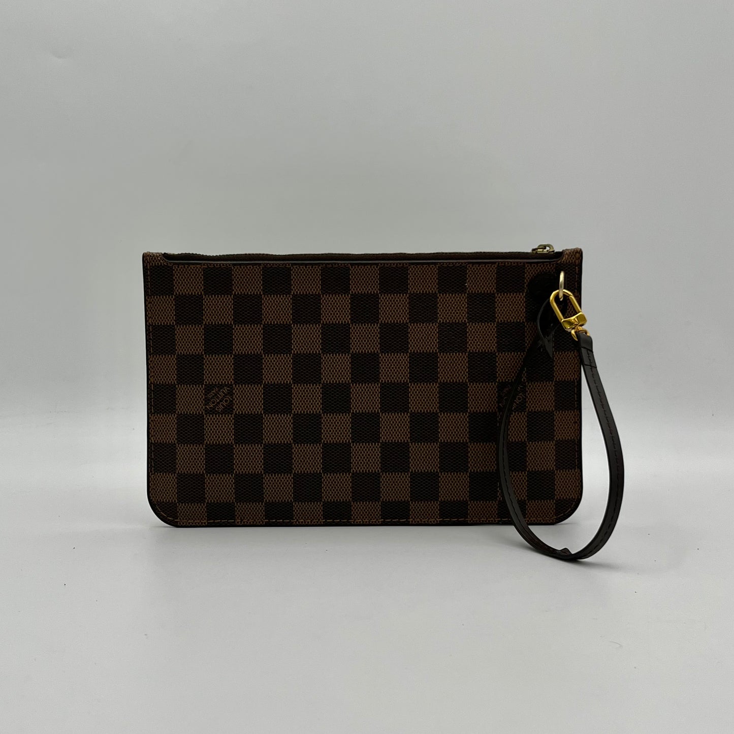 LV Damier Ebene Neverfull Pochette Wristlet Clutch