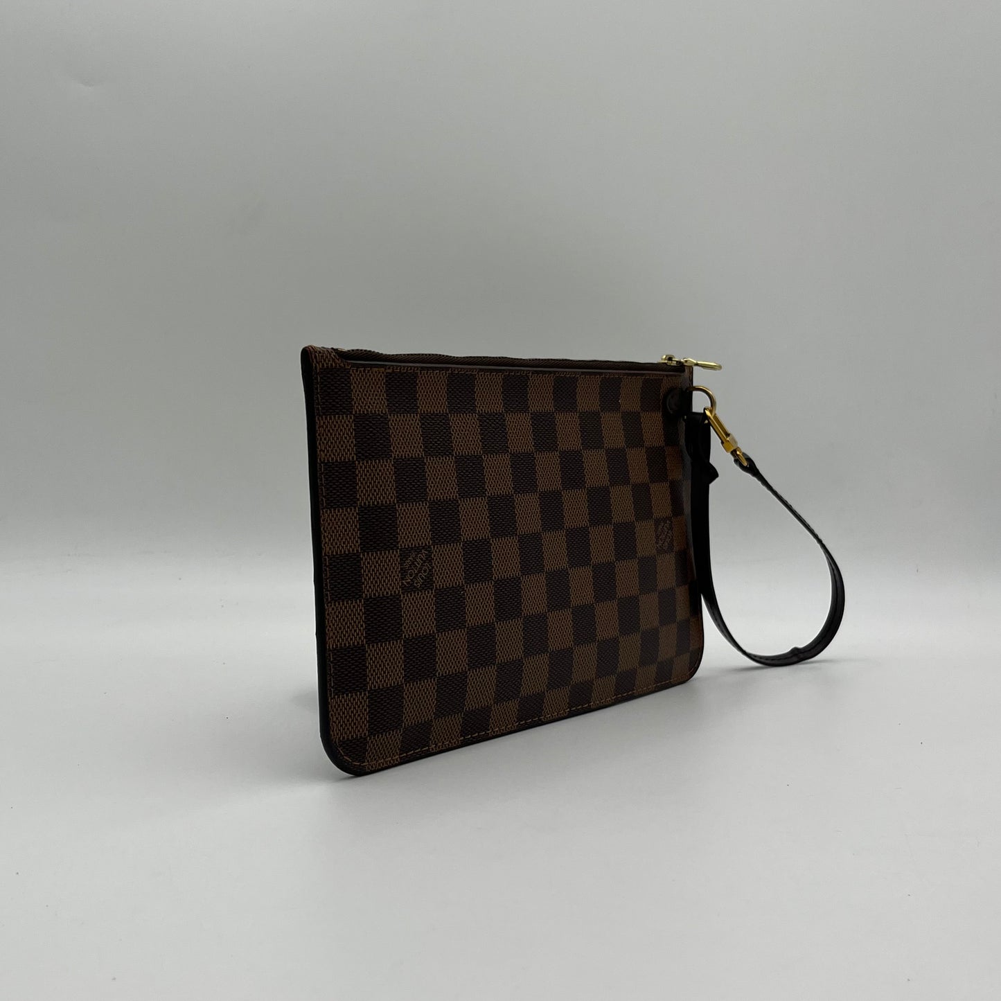 LV Damier Ebene Neverfull Pochette Wristlet Clutch