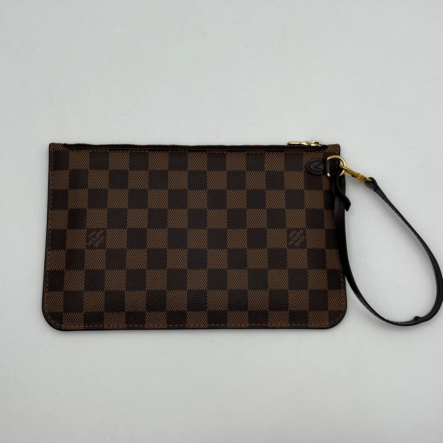 LV Damier Ebene Neverfull Pochette Wristlet Clutch