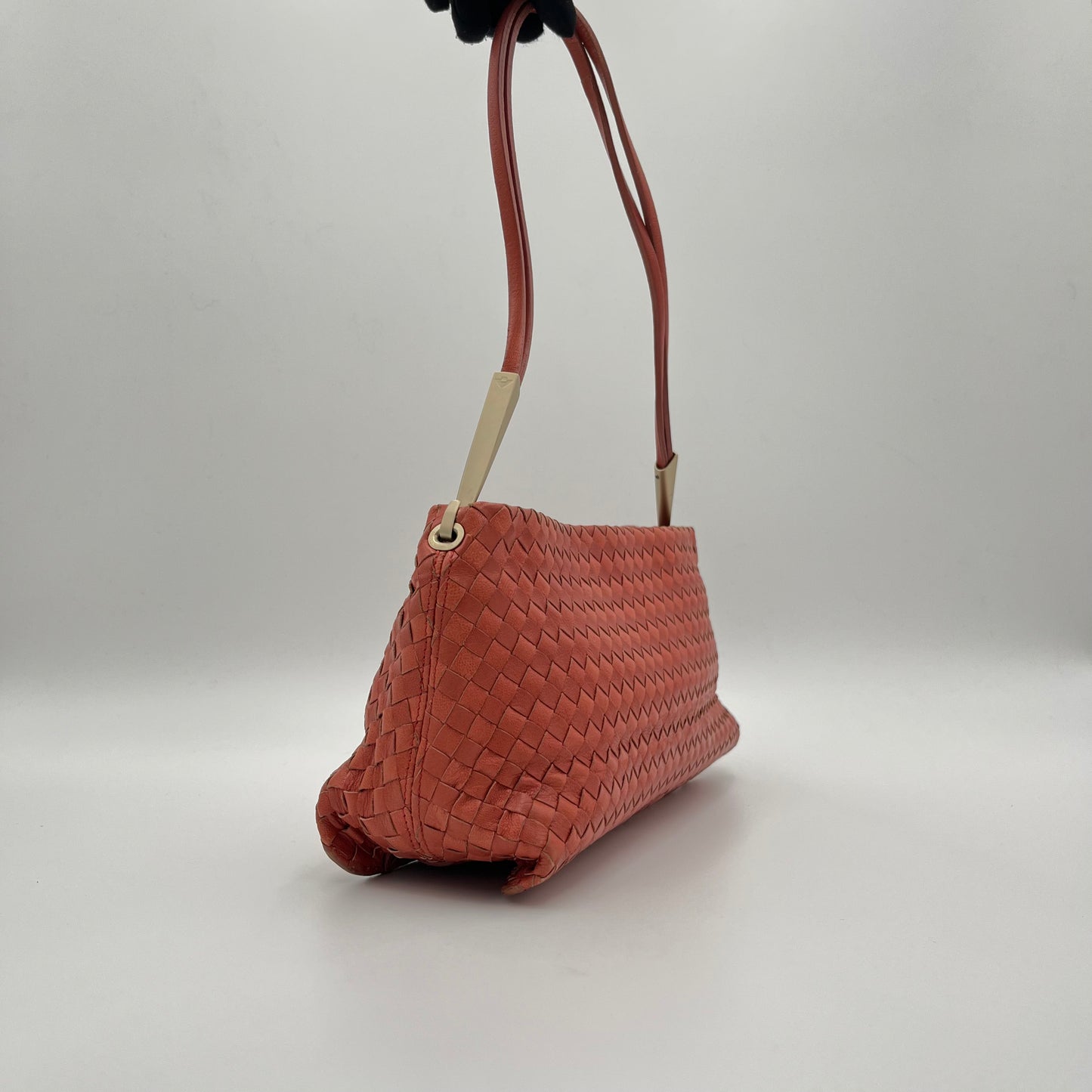 Bottega Veneta Coral Intrecciato Shoulder Bag