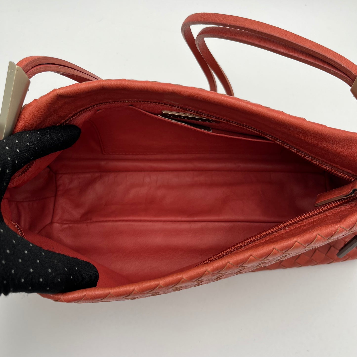 Bottega Veneta Coral Intrecciato Shoulder Bag