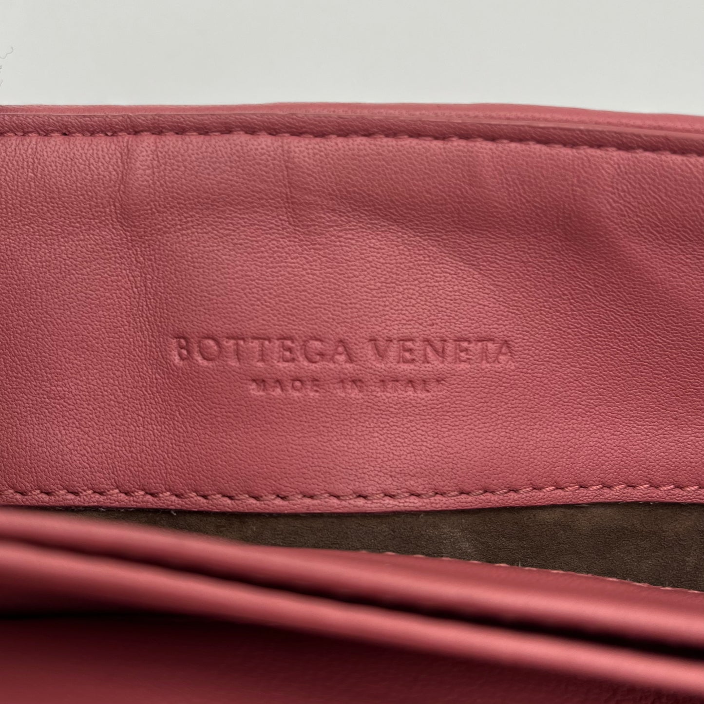 Bottega Veneta Pink Intrecciato Small Olimpia