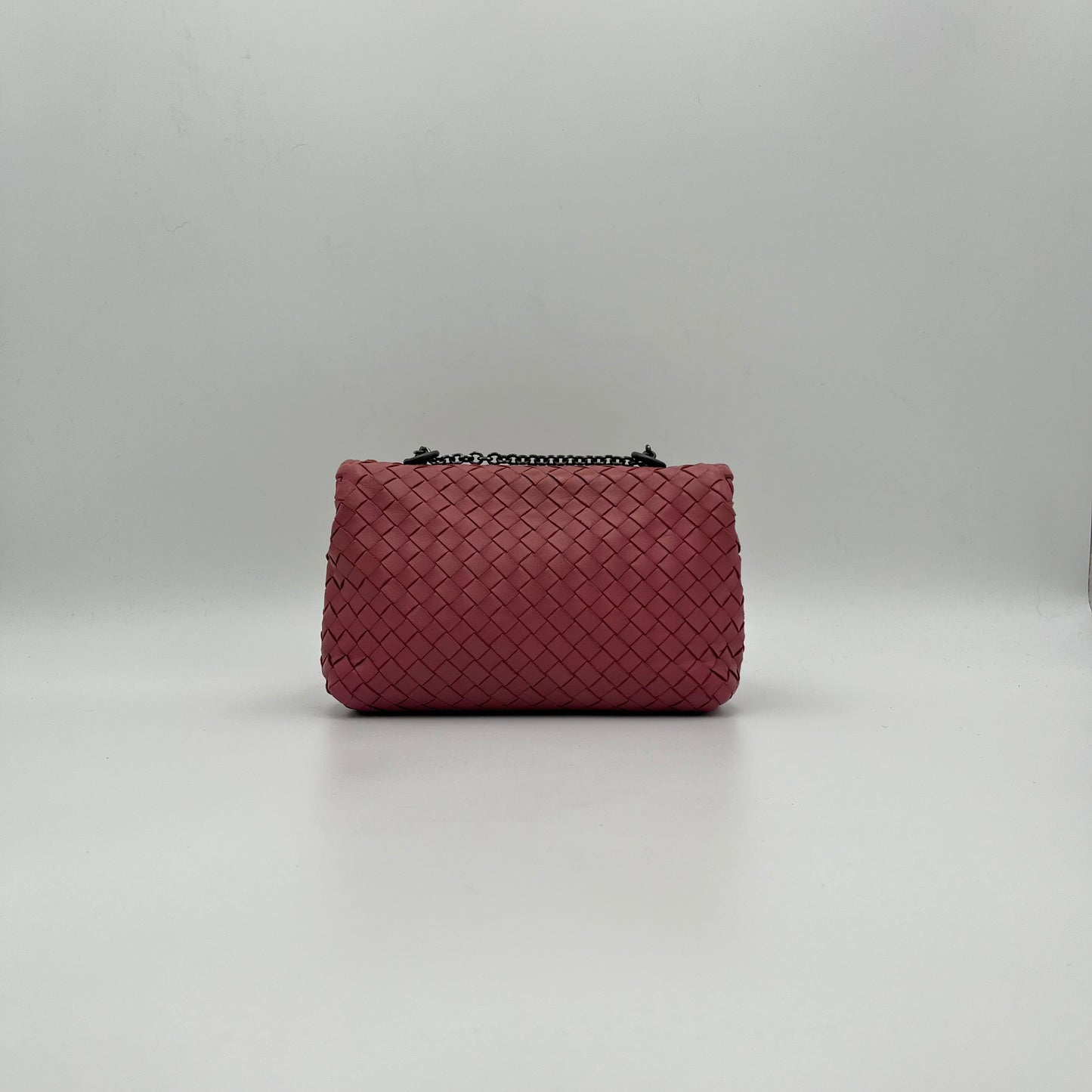 Bottega Veneta Pink Intrecciato Small Olimpia