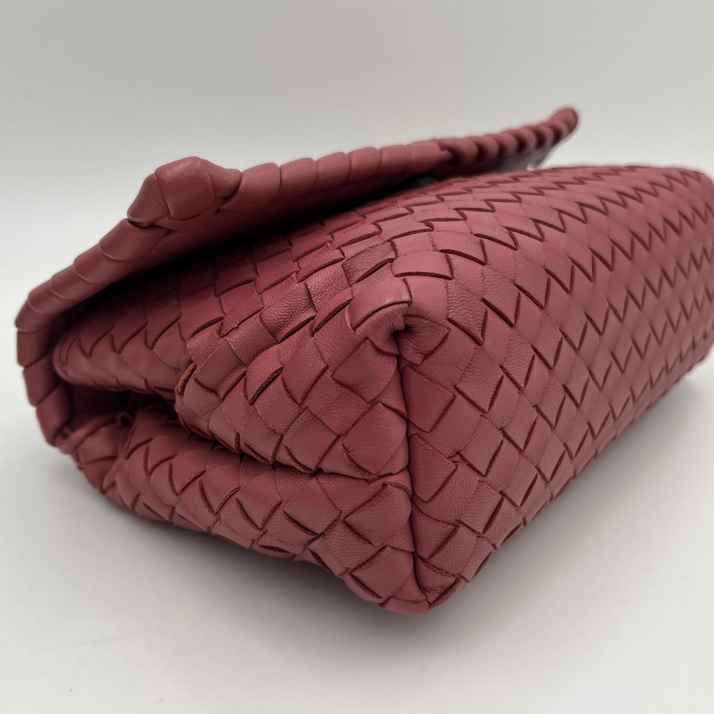 Bottega Veneta Pink Intrecciato Small Olimpia