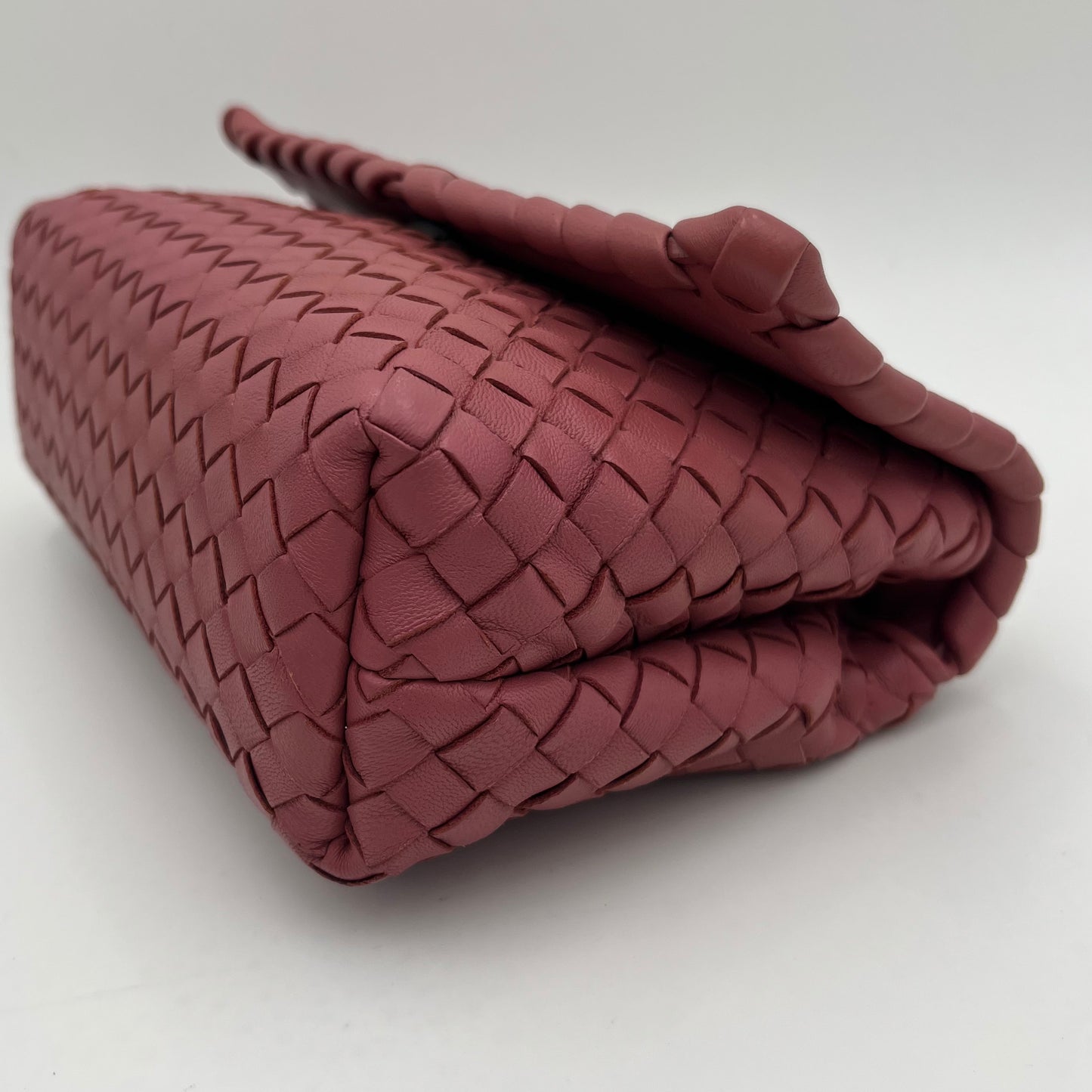 Bottega Veneta Pink Intrecciato Small Olimpia