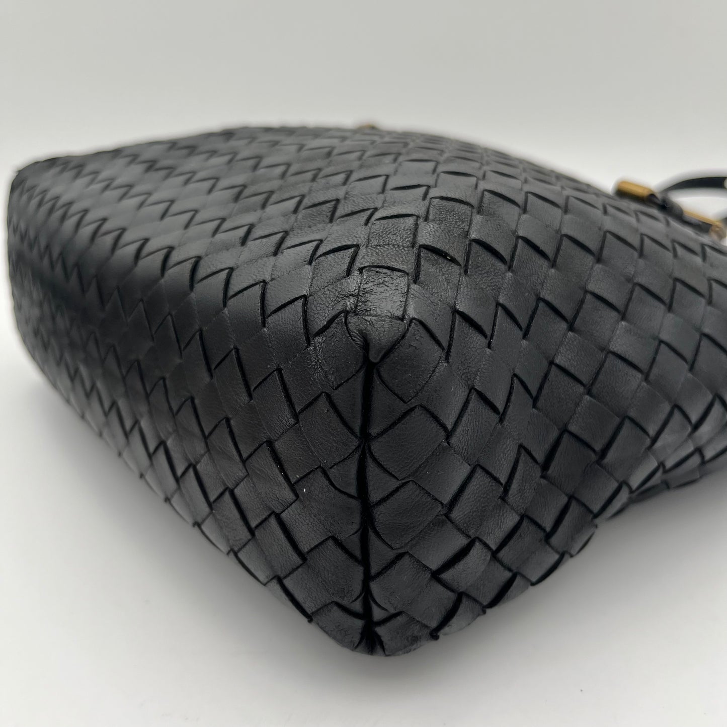 Bottega Veneta Black Intrecciato Small Tote Bag