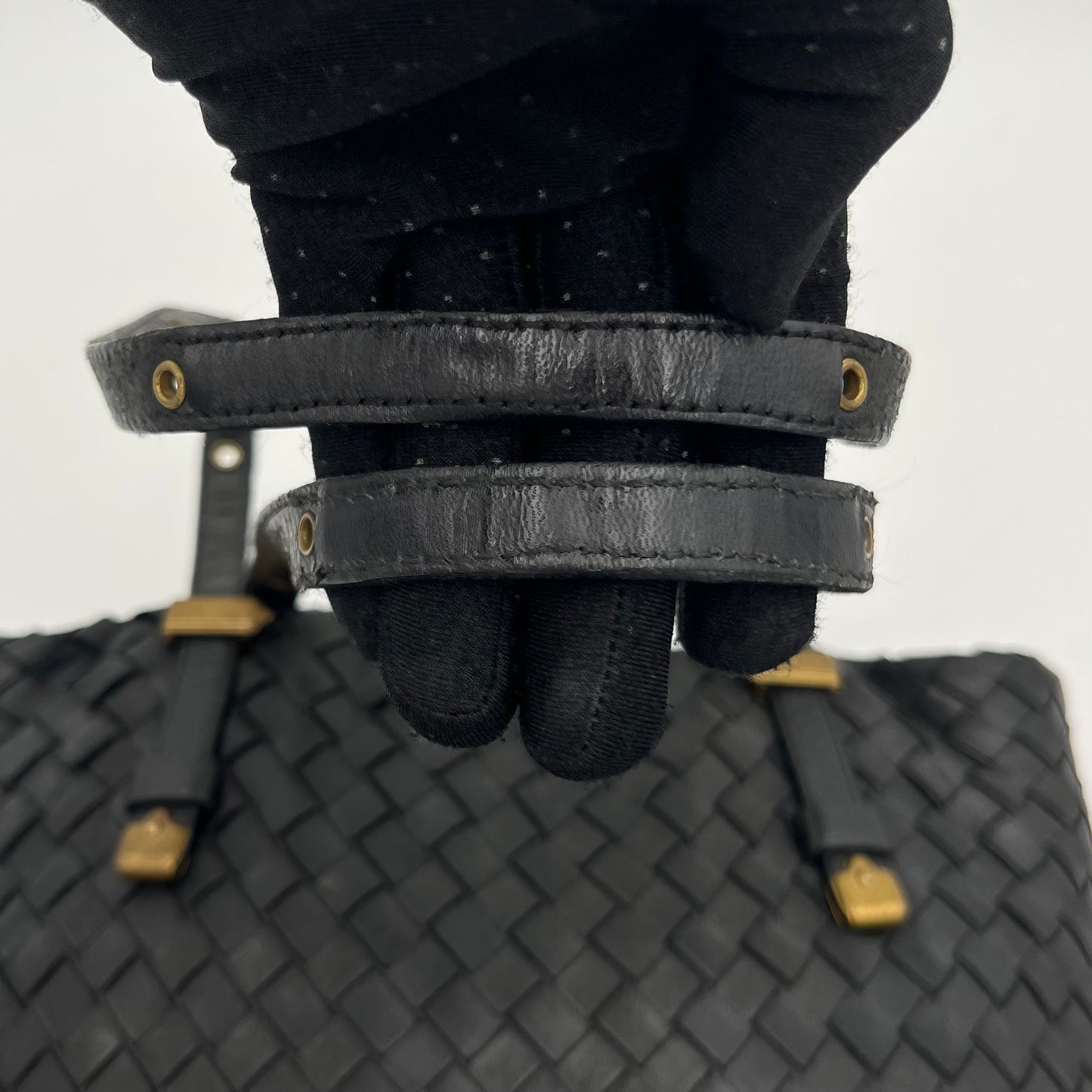 Bottega Veneta Black Intrecciato Small Tote Bag