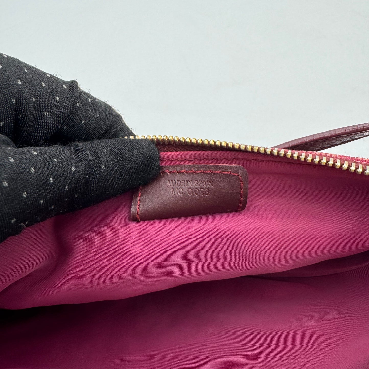 Christian Dior Burgundy Oblique Canvas Mini Saddle Pochette GHW