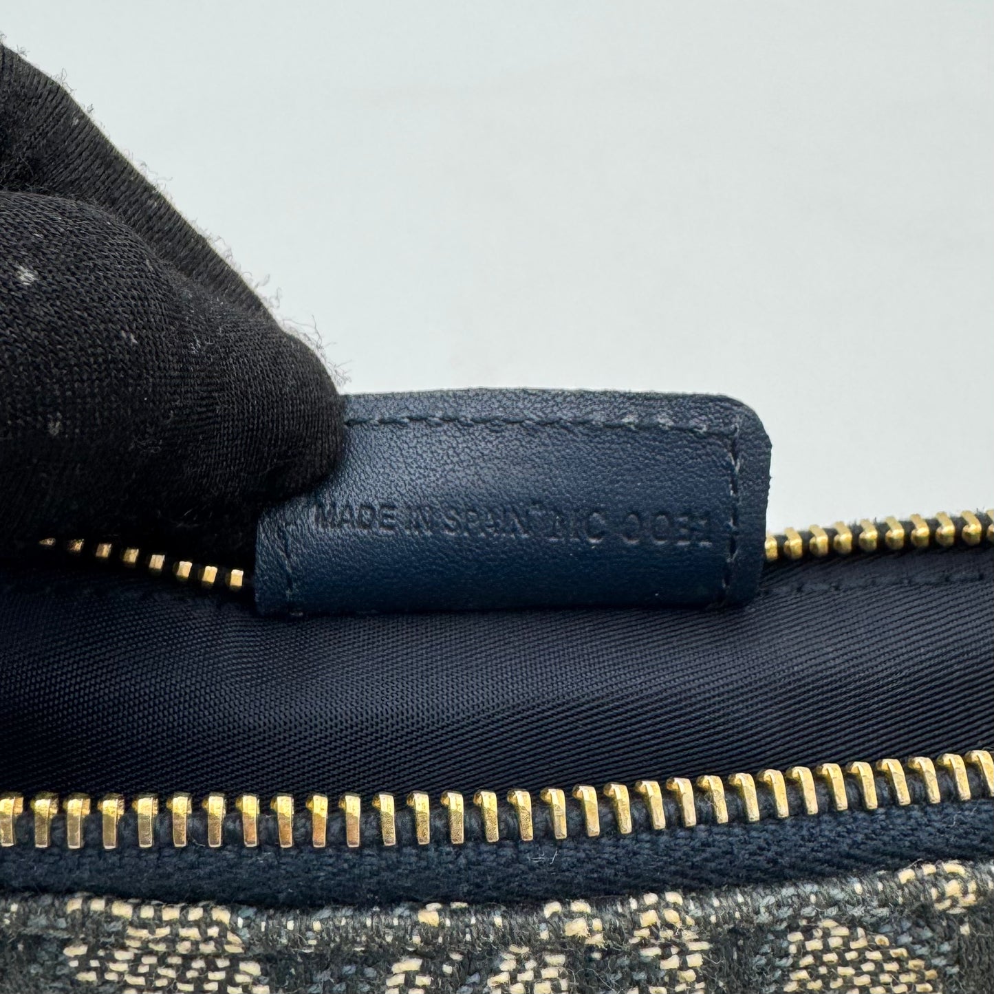 Christian Dior Blue Monogram Mini Saddle Pochette