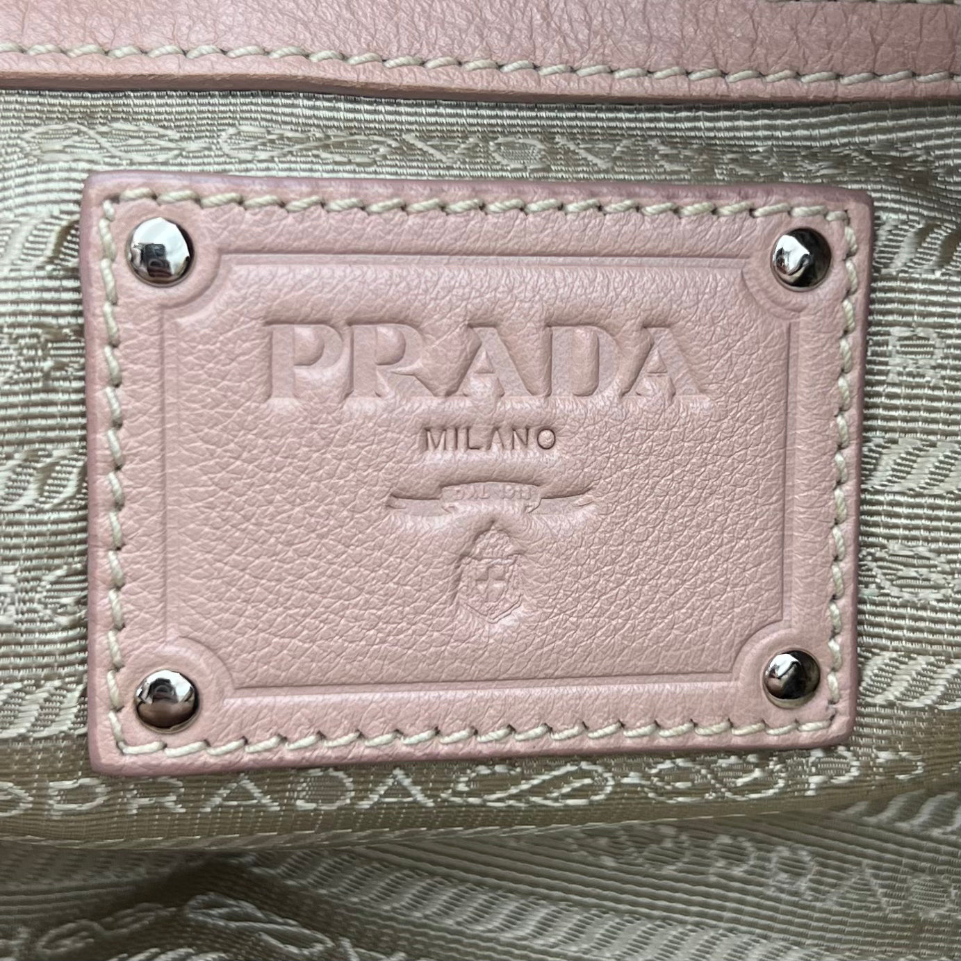 Prada Nude Pink Vitello Daino Handbag