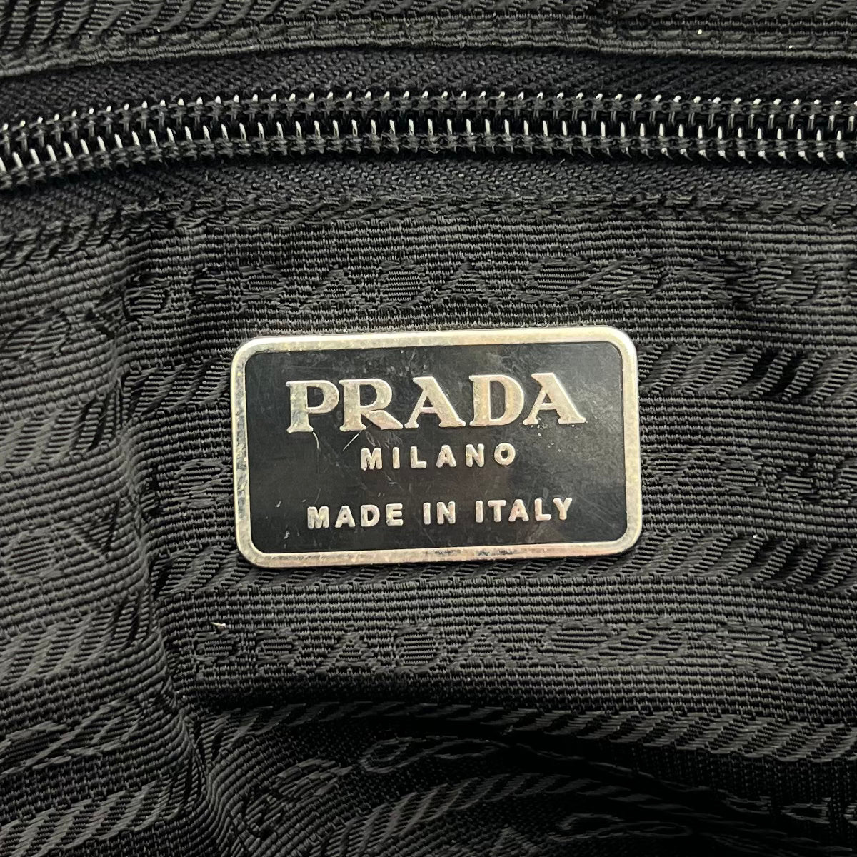 Prada Black Nylon and Leather Long Strap Tote