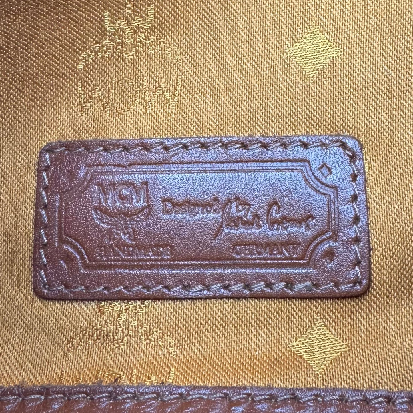 MCM Cognac Bucket Crossbody
