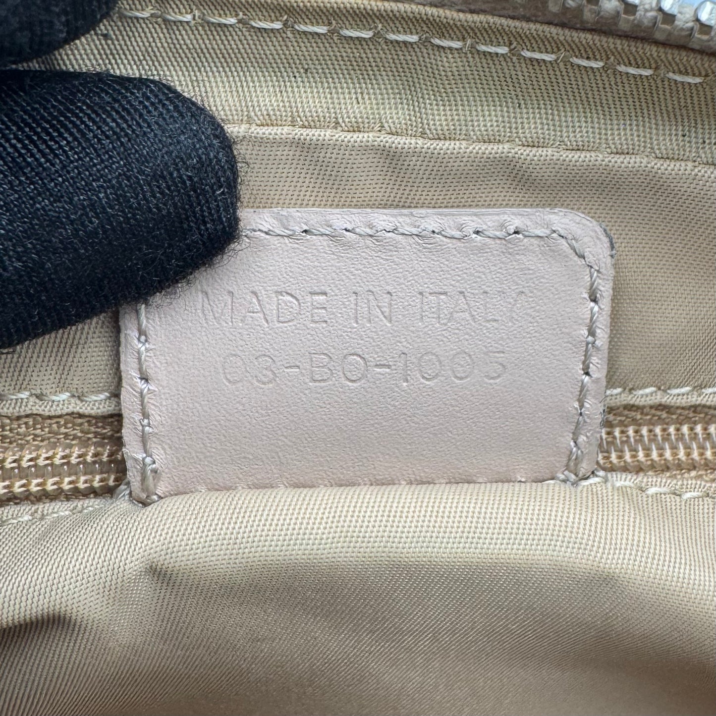 Christian Dior Beige Romantique Trotter Boston Shoulder Bag