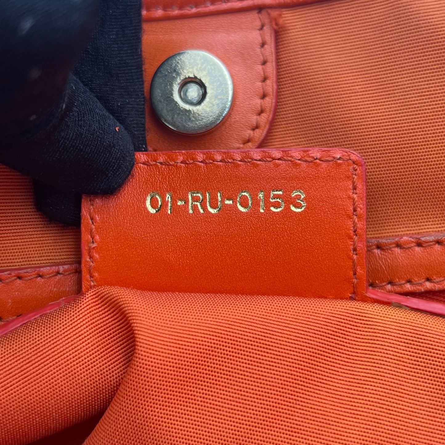 Christian Dior Orange Coated Canvas Medium Panarea Tote