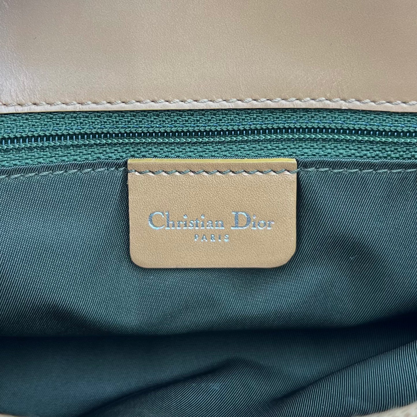 Christian Dior by John Galliano Green Oblique Canvas Jeans Pocket Tote Handbag