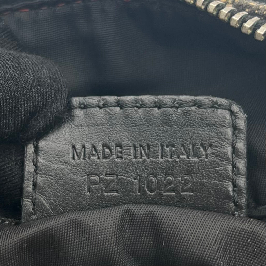 Christian Dior Black Oblique Canvas and Leather Boston 25