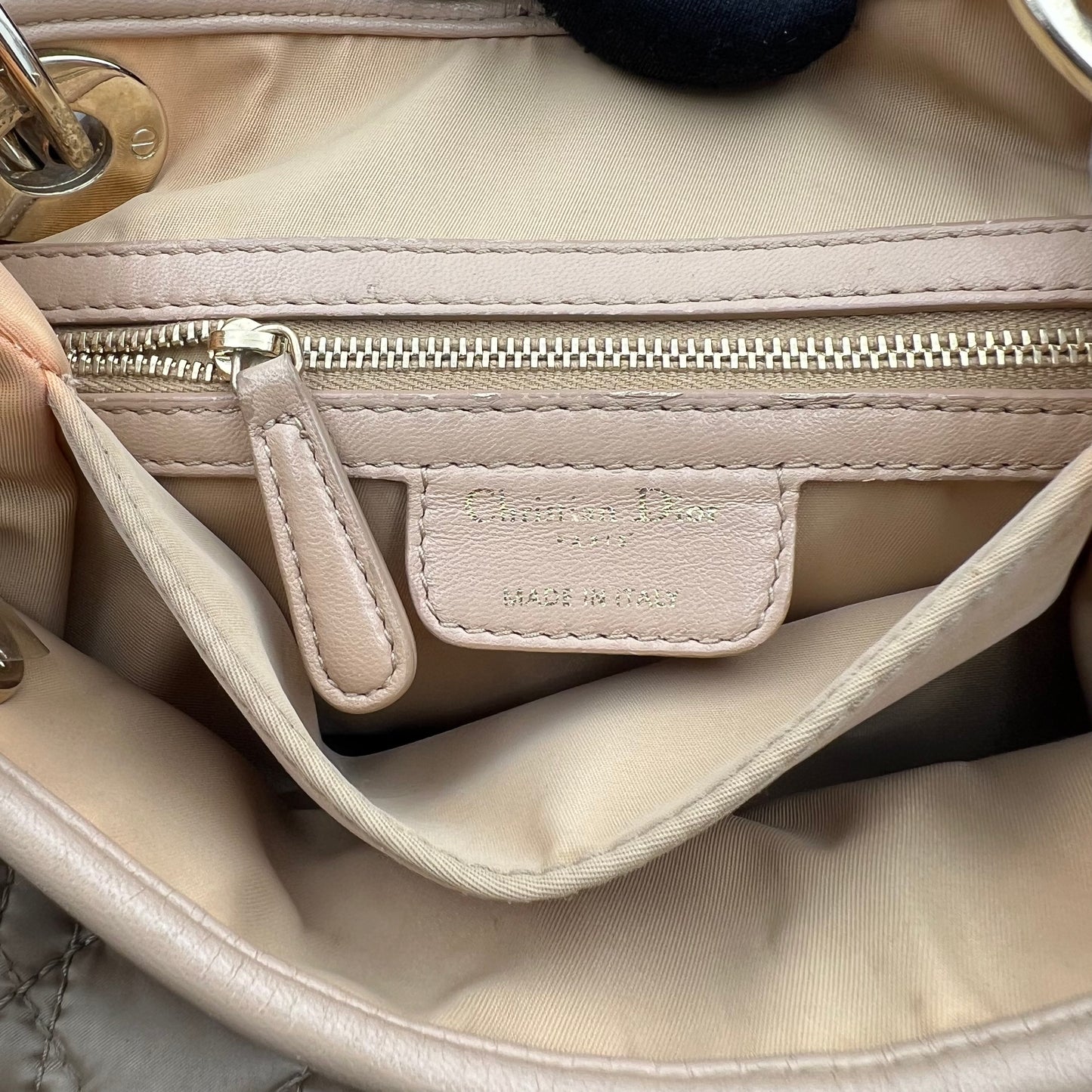 Christian Dior Gold Cannage Charming Lock Handbag