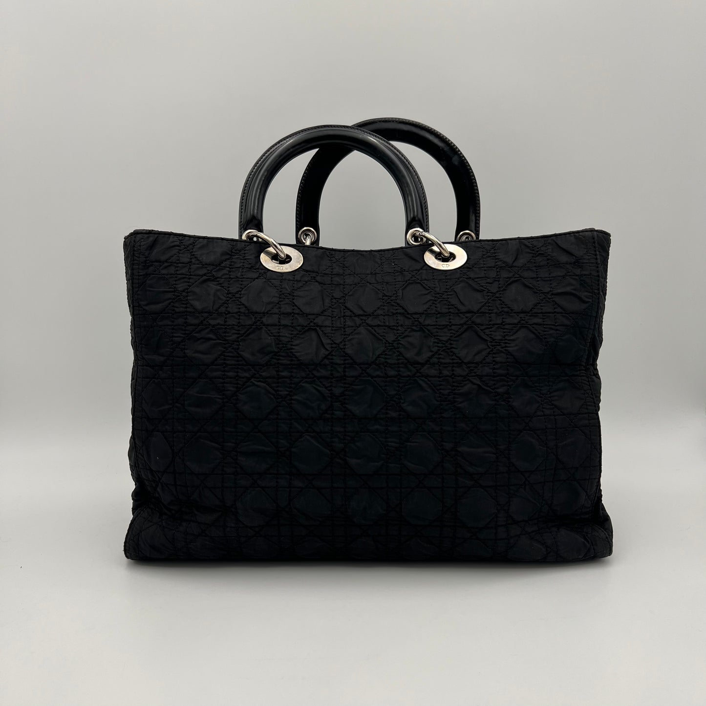 Christian Dior Black Nylon Cannage Lady Dior