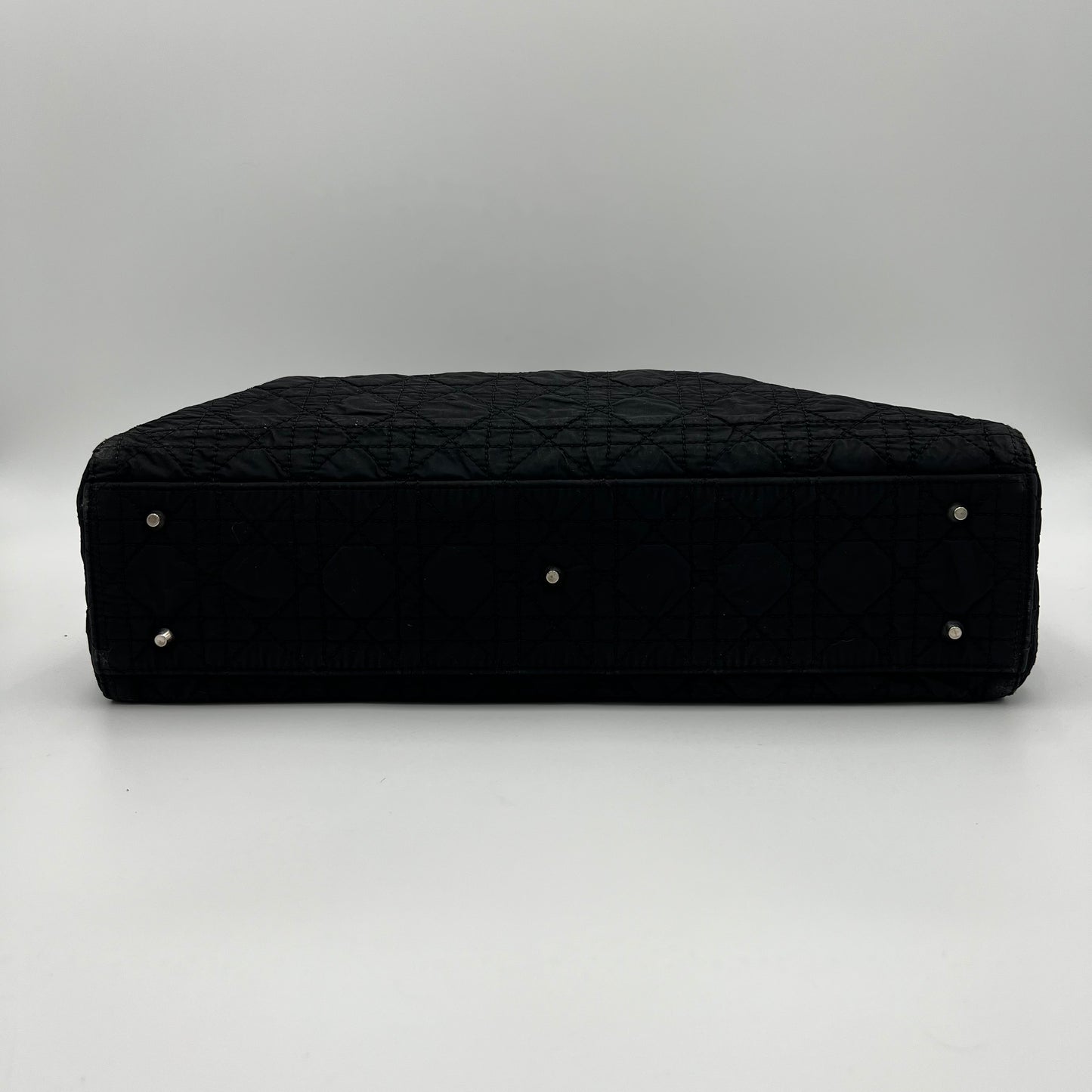 Christian Dior Black Nylon Cannage Lady Dior