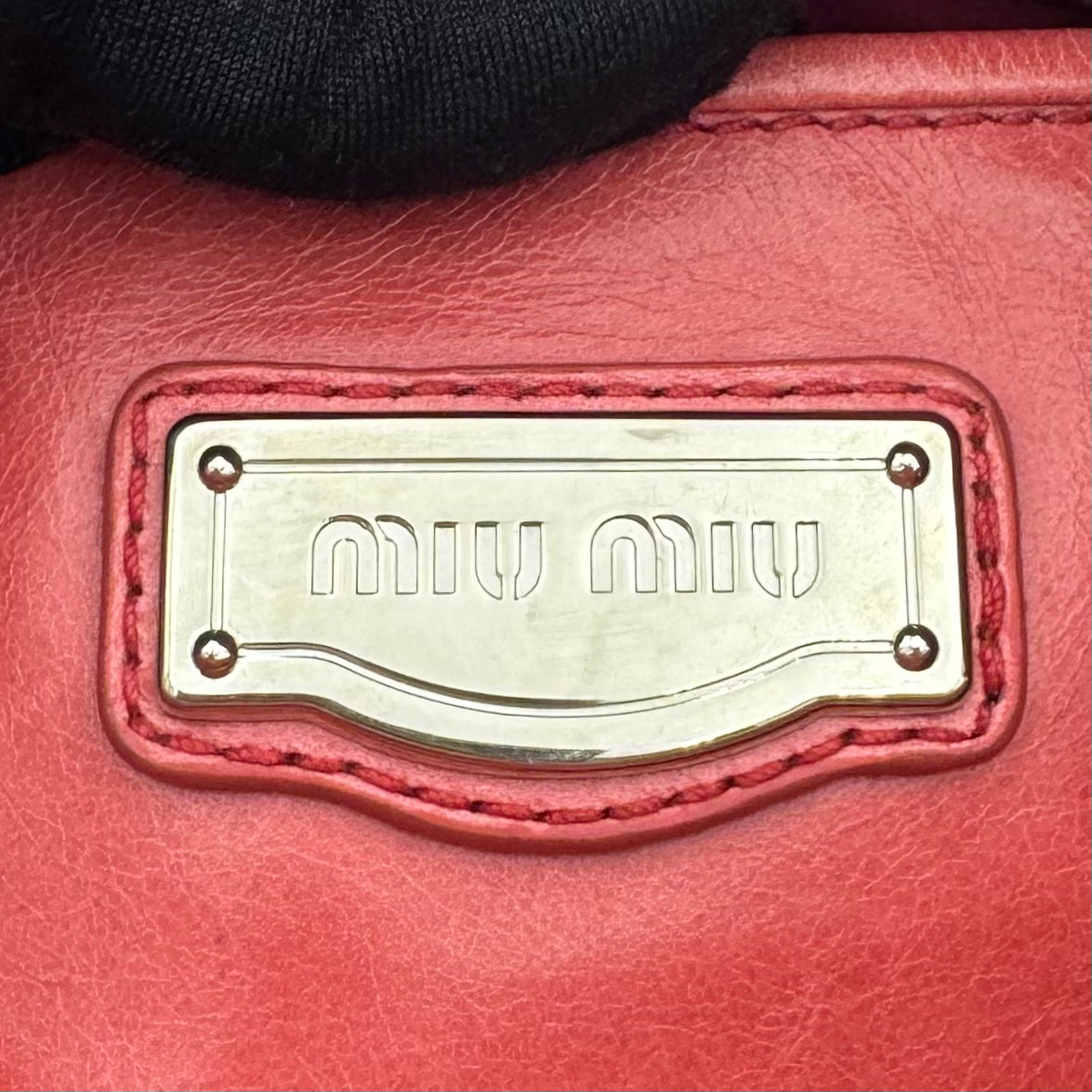 Miu Miu Rose Pink Vitello Lux Leather Satchel SHW