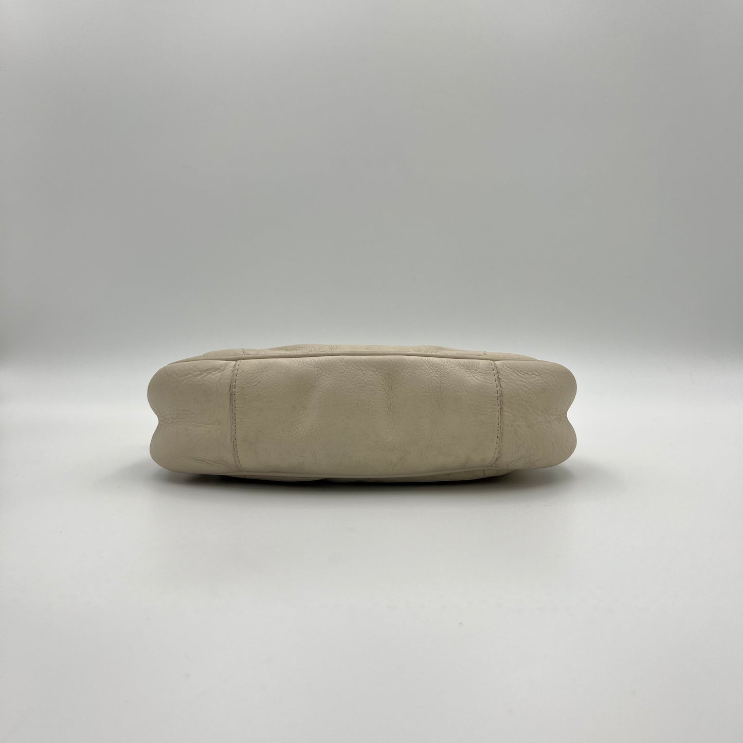 Christian Dior White Leather CD Logo Pochette