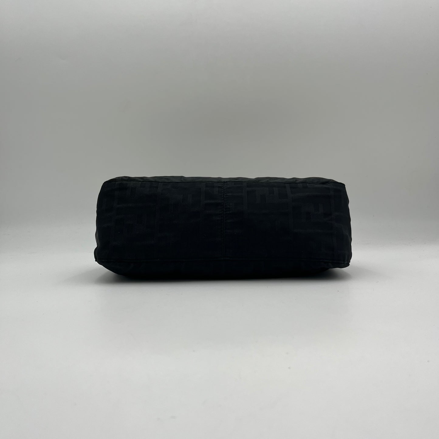 Fendi Black Zucca Baguette