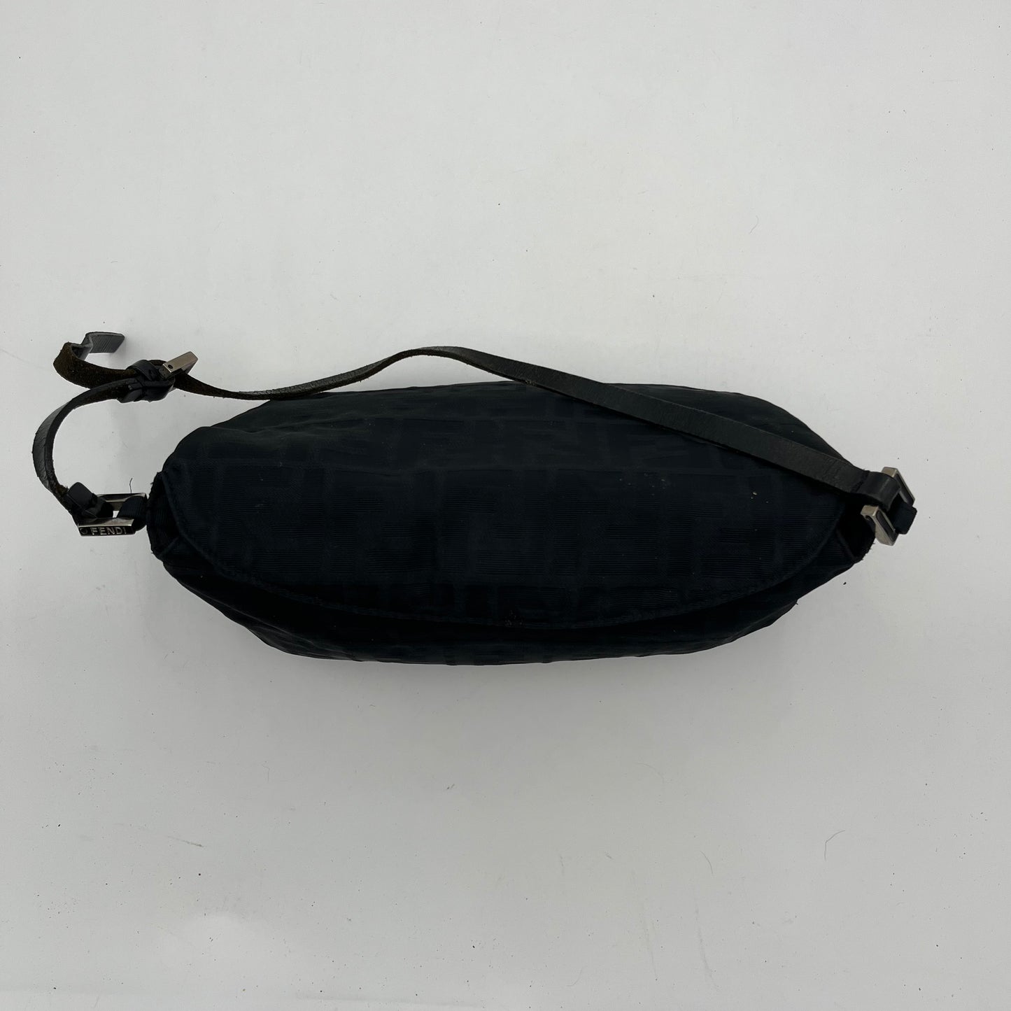 Fendi Black Zucca Baguette