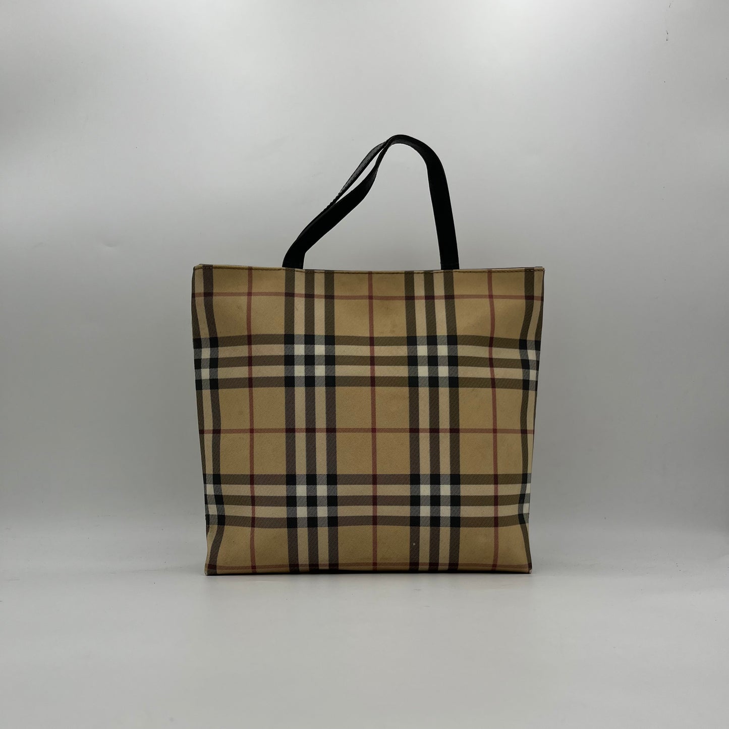 Burberry Haymarket Nova PVC Medium Handbag