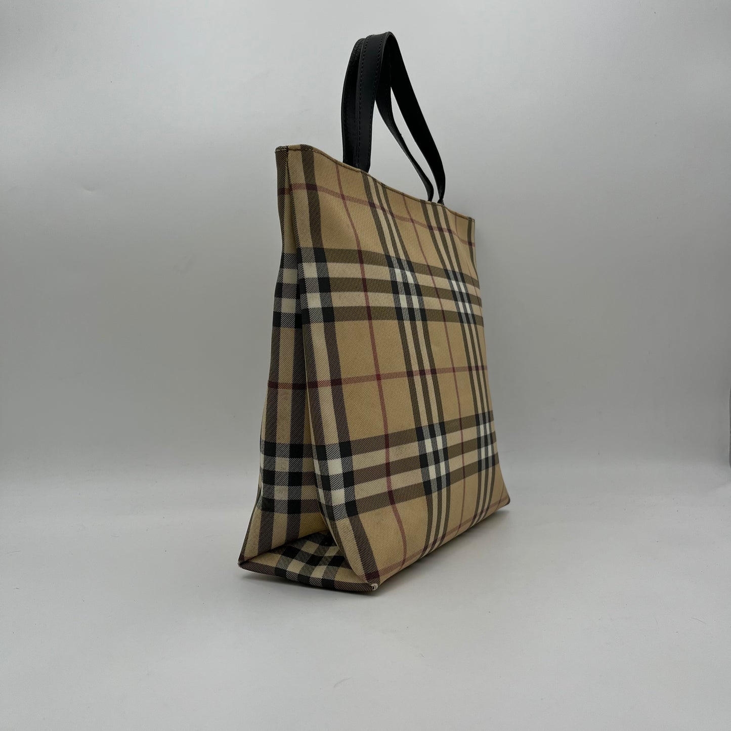 Burberry Haymarket Nova PVC Medium Handbag